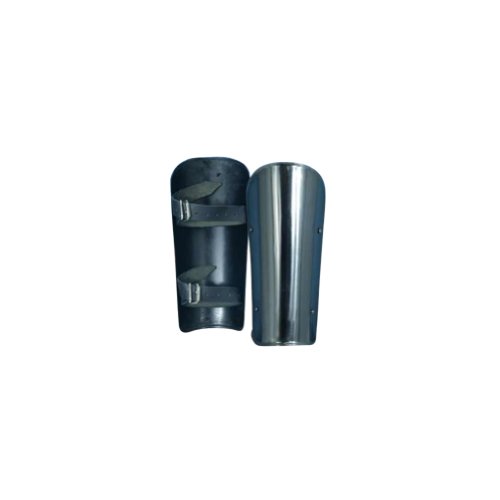 Armor Venue Ready For Battle Steel Greaves One Size Fit All - Silver Armour