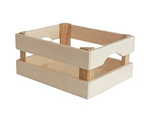 Greca Caja Frutas pequeña. En Madera de chopo y Pino, en Crudo. Medidas