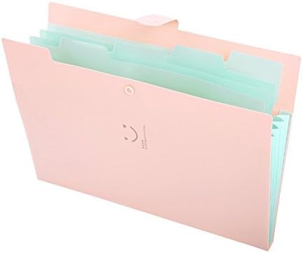 Plastic 5 Pocket Folders Letter Size Expanding File Organizer