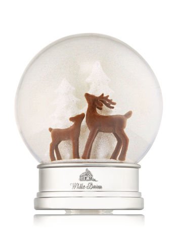 Bath and Body Works Large Snowglobe Nightlight Wallflowers Fragrance Plug Reindeer Momma and Doe