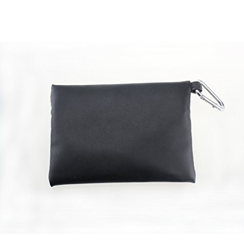 Kofull Golf Tee/Ball Holder Pouch Bag PU Zipper with Metal Clip (Free 12pcs Golf Wood Tees)