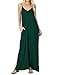 PrinStory Women's Loose Maxi Dresses Casual Long Dresses with Pockets Dark Green-XL