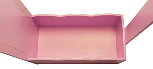 MMP Living Dress up Center with Full Length Mirror, knob and 3 Hangers - Pink, 3 feet Tall - Thumbnail 6
