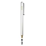 iKross Full Size Touch Screen Stylus Pen with 2 Replaceable Tips for Samsung Galaxy S6 / S5 Active / S5 / S4, Galaxy Note Edge 5 4 3 2 Smartphone Silver