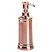 mDesign Decorative Metal Refillable Liquid Soap Dispenser Pump Bottle for Bathroom Vanity Countertop, Kitchen Sink - Holds Hand Soap, Dish Soap, Hand Sanitizer, Essential Oils - 2 Pack - Rose Gold