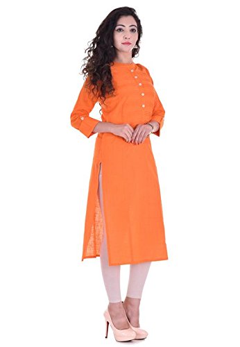 ahira women's cotton solid self design kurti (printex)