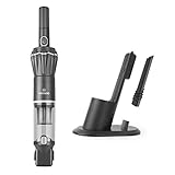 MOOSOO K12 Handheld Vacuum 7kpa/12KPa Portable Hand Vacuum Cleaner Cordless with Cyclonic Suction 13-Level HEPA Filter Lightweight Mini for Car, Corner Dust, Pet Hair, etc (Household & Car Charging)