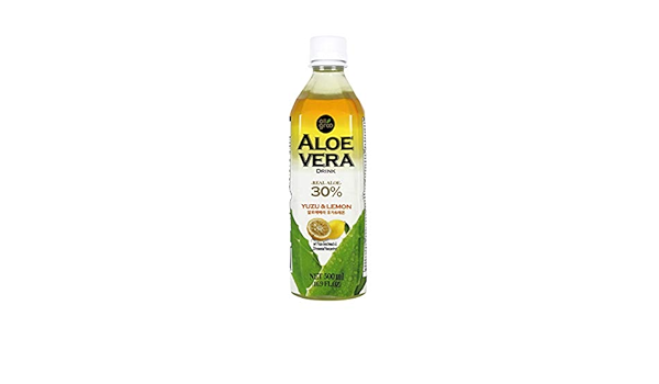 Allgroo Nectar De Aloe Vera Con Yuzu Y Concentrado De Zumo De Limón 520 g - Pack de 12