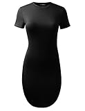 ALL FOR YOU Women's Short Dolphin T-Shirt Dress Made in USA
