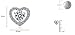 Bamoer Cubic Zirconia Platinum Plated Love Heart Halo Stud Earrings