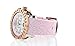 Mulco Ladies Nuit Lace XL Swiss Quartz Multifunctional Movement Women's Watch, 42mm Case With Mother of Pearl and Rose Gold Accents, Pink Silicone Band