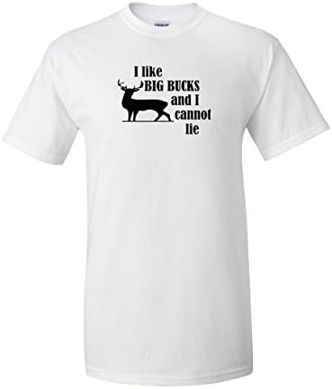 Infinity Men's I Llike Big Bucks and I Cannot Lie Novelty Short Sleeve T-Shirt - 3X-Large - White
