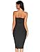 Women's Midi Cocktail Dresses Strapless Bandage Bodycon Dress Wedding Party Dress(Black,L)