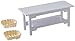 Darice Side Table with Baskets,White
