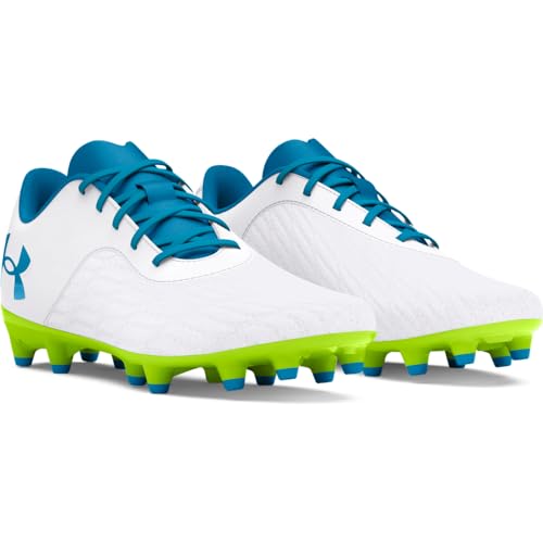 UNDER ARMOUR BOYS’ MAGNETICO SELECT 3.0 JR, (102) WHITE/HIGH-VIS YELLOW/CAPRI, 1.5, US
