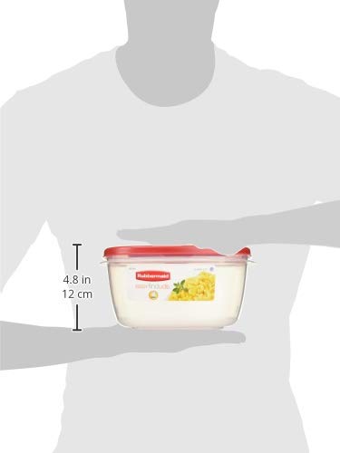 Rubbermaid 085275709254 Easy-Find Lid Food Storage Container, 14-Cups, Pack of 2, 2-Pack, Red - //coolthings.us