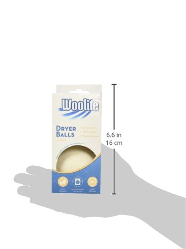 WOOLITE Reusable Wool Laundry Dryer Balls, Cuts Drying Time in Half, Natural Fabric Softener, Reduces Clothing Wrinkles, Eco-Friendly, Money Saver, 2-Pack - Thumbnail 5