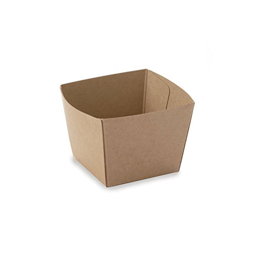 Welcome Home Brands BT52 Kraft Cube Paper Baking Cup 3.9-Ounce Volume, 1.8 Inch x 1.8 Inch x 1.8 Inch - Pack of 50
