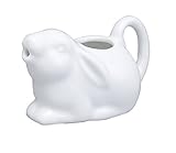 Harold Import Mini Rabbit Creamer Coffee Tea Milk Syrup Dressing Server with Handle, Fine White Porcelain, 2-Ounces