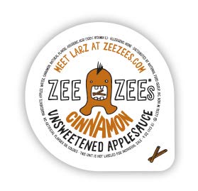 Zee Zees Unsweetened Cinnamon Applesauce Cups, All Natural, No Sugar Added, 4 oz Cups, 24 pack