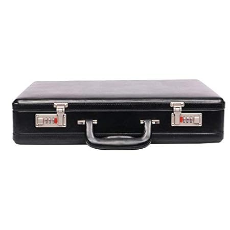 HIGH TOUCH Black Faux Leather Briefcase