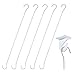 GlossyEnd Pack of 50 – 12” Long Metal Double C Display Hook Hang Wire, Ceiling Hook, Ceiling Sign & Banners Holder, Ceiling Item Hangers, Hook Opening 5/8