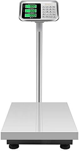 660lbs Digital Heavy Duty Shipping and Postal Scale with Durable Stainless Steel Large Platform,Industrial Grade Bench Scale (Stainless Steel Silver)