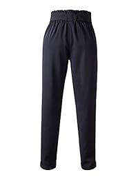 Pantalones de dama con cintura y bolsillos
