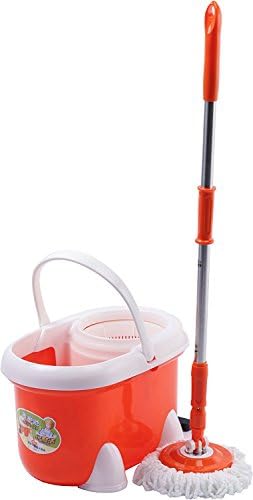 New Leader YLJ-1703-Orange Mop with Bucket Two Drivers Magic Spin System