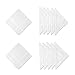 Milesky Men's Cotton Handkerchiefs Solid White Large 17x17