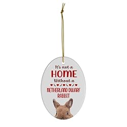 Brown Netherland Dwarf Rabbit Christmas Ornament