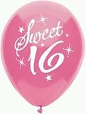 Sweet 16 Birthday Party Balloons - 16th Birthday Balloons (8 Count)