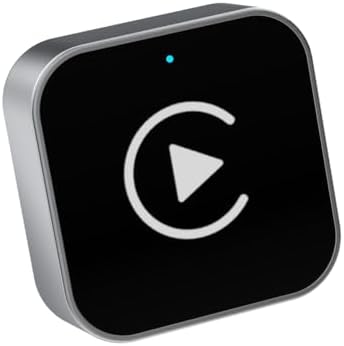 CarPlay sans Fil Adapter, Android Auto sans Fil, Mini Dongle 2-en-1 USB/USB-C Plug & Play, Convertisseur Câblé vers sans Fil, Connexion Auto Stable, Compatible iPhone Android, Argent