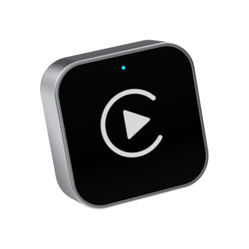 CarPlay sans Fil Adapter, Android Auto sans Fil, Mini Dongle 2-en-1 USB/USB-C Plug & Play, Convertisseur Câblé vers sans Fil, Connexion Auto Stable, Compatible iPhone Android, Argent