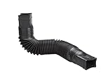 Flex-Drain 85015 Flex-A-Spout Downspout Extension, Black