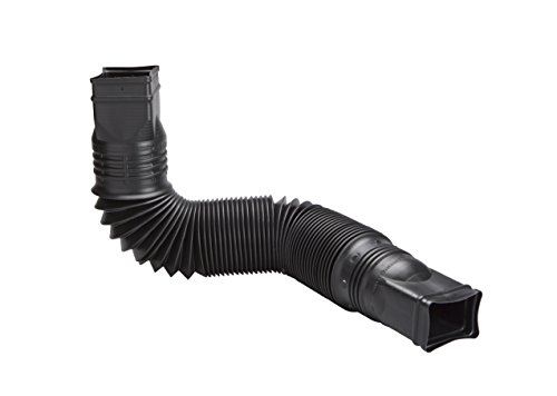 Flex-Drain 85015 Flex-A-Spout Downspout Extension, Black
