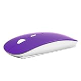 TopCase USB Optical Wireless Mouse for Macbook (pro, air) and All Laptop + TopCase Mouse Pad (Purple)
