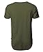 Hat and Beyond Mens Hipster Curve Hem Droptail Tee Premium Longline T Shirts (Medium, 1hc01_Military Green)