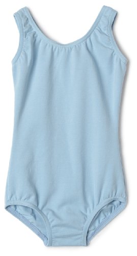 Capezio Little Girls' High Neck Tank Leotard, Light Blue, Small