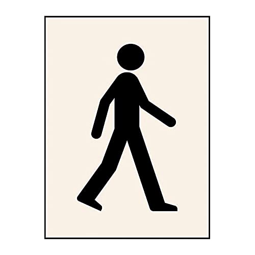 Walking Man Stencil - 600 x 800mm, Flexible Scratch-Resistant Polyester, Reusable for Pavement Marking, Safety Signage & DIY Projects