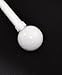 Urbanest Classico Steel Ball Window Drapery Curtain Rod Set (Glossy White, 28