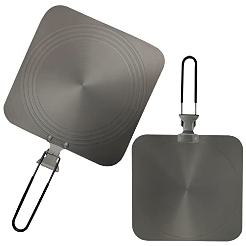 Heat Diffuser For Gas Stovetop, 11 Inch With Handle Square Aluminum