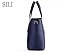 SILI JZOEOEU Women's PU Leather Shoulder Bags Top-Handle Handbag Tote Bag Simple Purse Fashion Cross Body Bag,Royal Blue