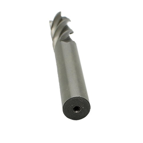 In-tool-home 3/8" X 3/8" 4 Flute Straight Shank HSS Spiral End Mill Milling Cutter Drill Bit Pack of 2