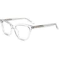 Firmoo Blue Light Blocking Glasses Vintage Cat Eye Computer Reading Glasses (Clear Frame, 2.00)