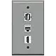 RiteAV - 1 Port HDMI and 1 Port USB A-A and 1 Port Cat6 Ethernet White Wall Plate
