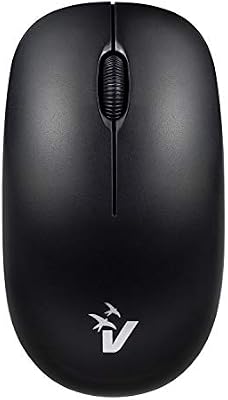 Rato Ótico Sem Fios MW-07 1600 dpi sem fios 2,4 GHz com 3 botões + Roda de rolagem, ambidestro, para portátil/PC/portátil/Computador/MacBook, preto