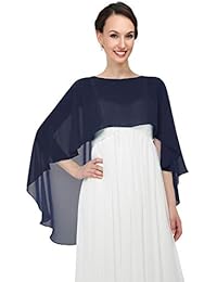 Shawls and Wraps for Evening Dresses Chiffon Wedding Capes Soft Shrugs Navy
