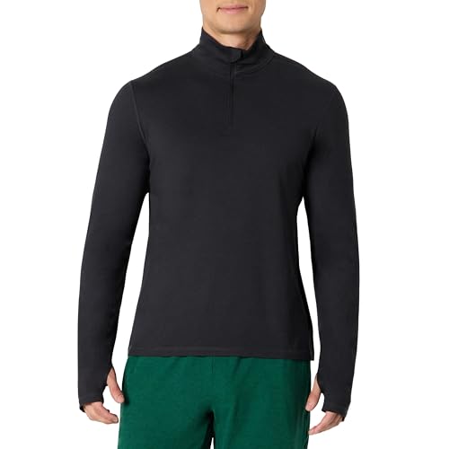 Amazon Essentials Men's Athletic Soft Performance Lightweight Quarter-Zip Runni…