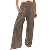 SHAOBGE Linen Pants for Women Summer High Waisted